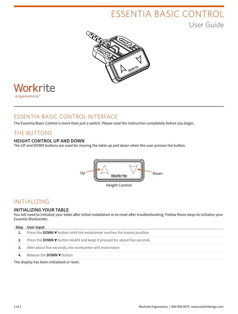 Workrite ESSENTIA BASIC CONTROL Bedienungsanleitung