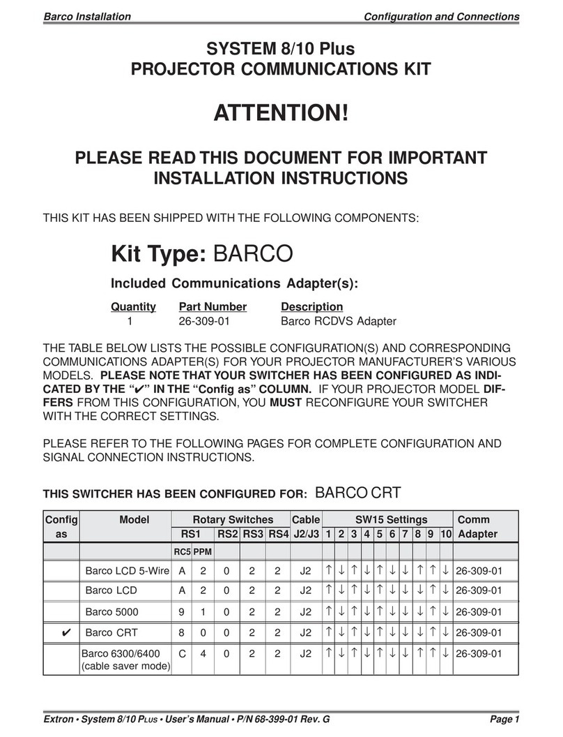 Extron electronics System 8 Plus Bedienungsanleitung