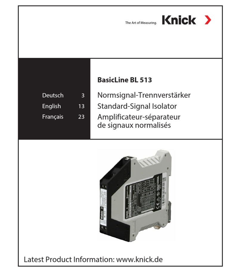 Knick BasicLine BL 513 Bedienungsanleitung Knick BasicLine BL 513 Bedienungsanleitung