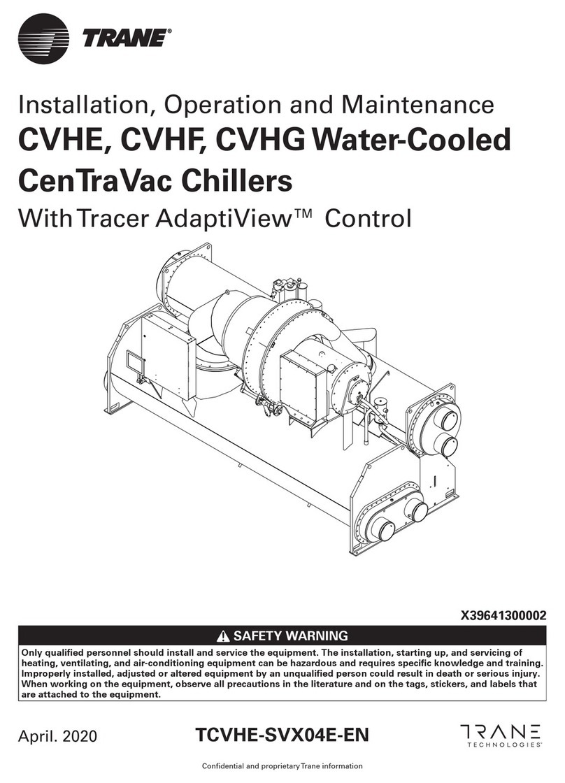 Trane Technologies CVHE Montage- und Bedienungsanleitung Trane Technologies CVHE Montage- und Bedienungsanleitung