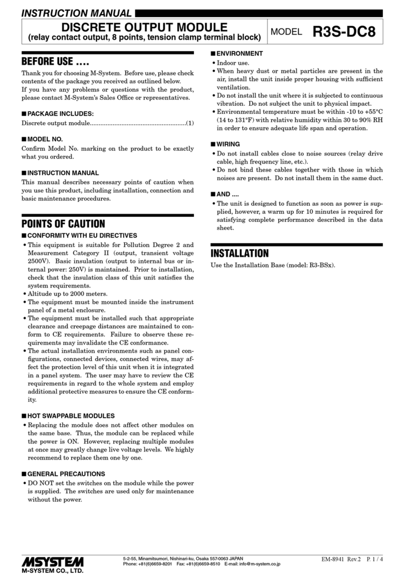 M-system R3S-DC8 Bedienungsanleitung