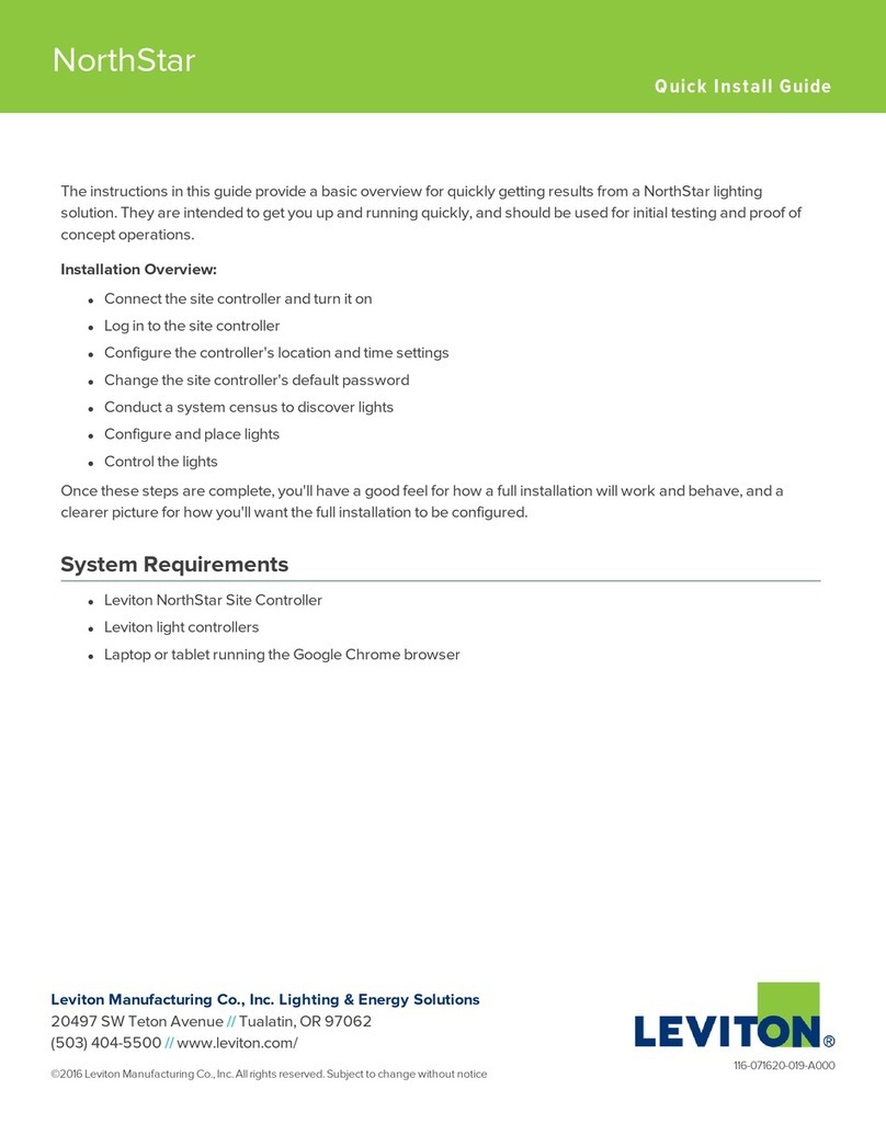 Leviton NorthStar Site Controller Bedienungsanleitung