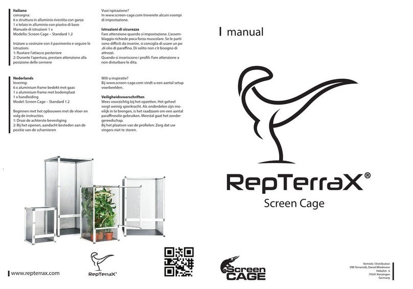 RepTerraX Screen Cage Bedienungsanleitung