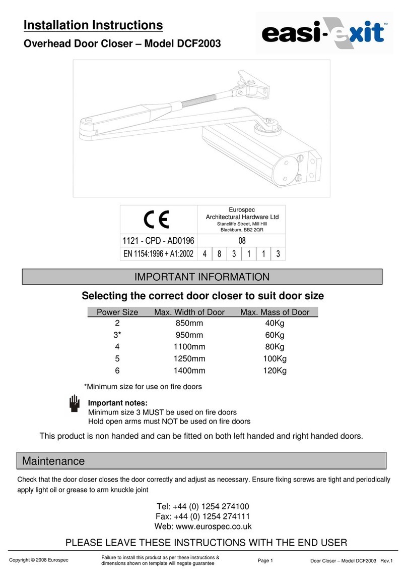 Easi-Exit DCF2003 Bedienungsanleitung