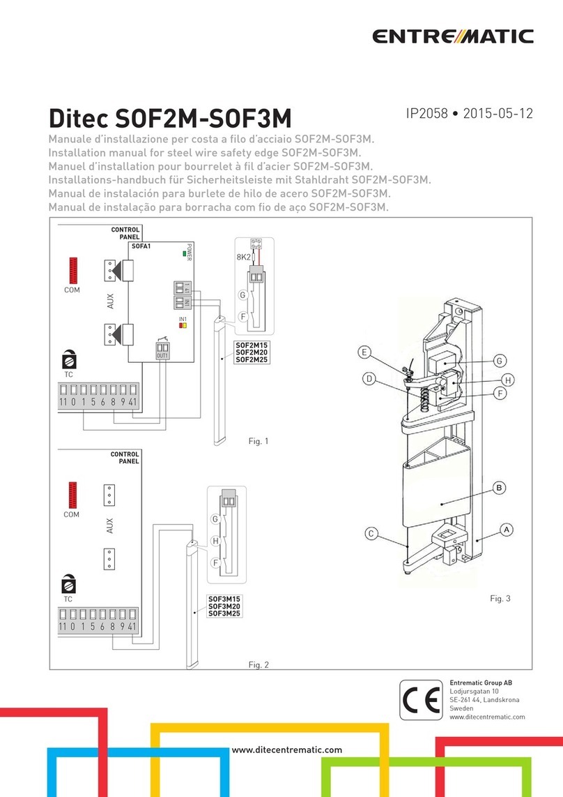 Entrematic Ditec SOF2M Bedienungsanleitung Entrematic Ditec SOF2M Bedienungsanleitung
