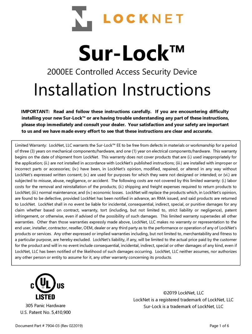 LockNet Sur-Lock 2000EE Bedienungsanleitung