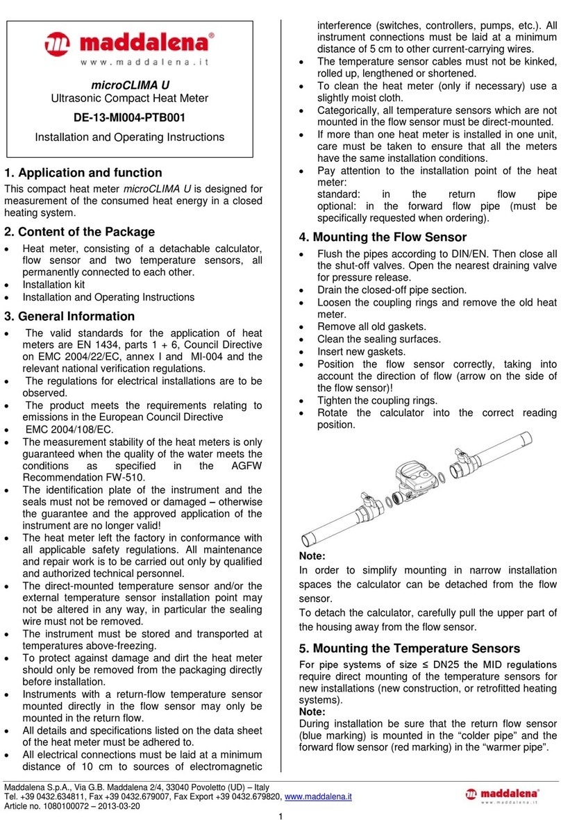 MADDALENA microCLIMA U Bedienungsanleitung MADDALENA microCLIMA U Bedienungsanleitung