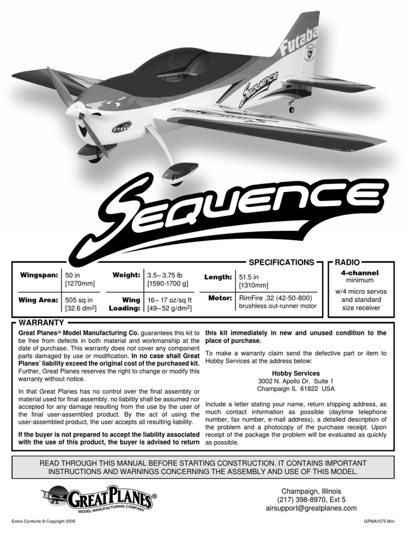 GREAT PLANES Sequence Bedienungsanleitung