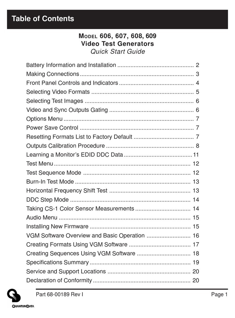 Quantum Data 606 Bedienungsanleitung