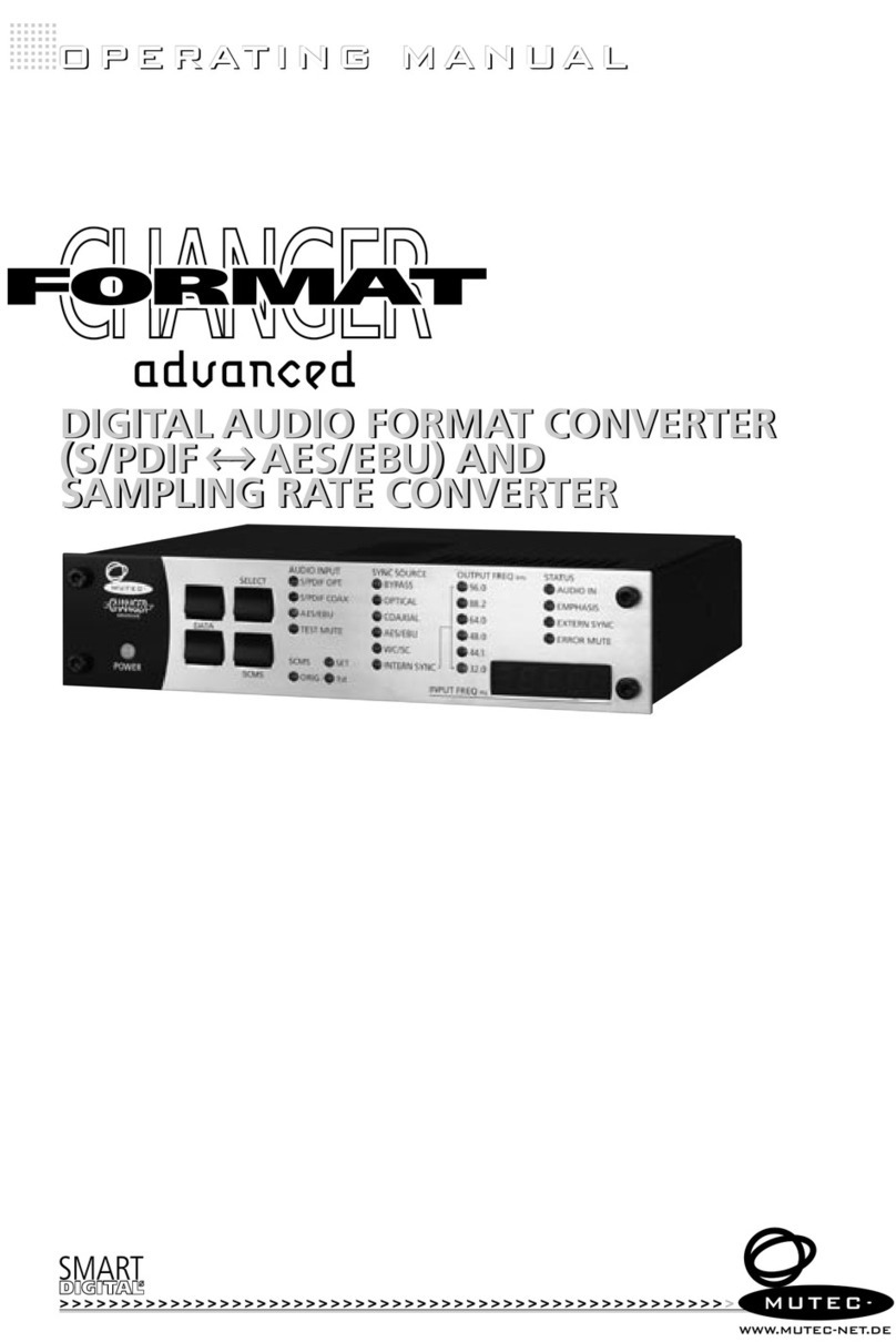 Mutec FORMAT CHANGER advanced Bedienungsanleitung Mutec FORMAT CHANGER advanced Bedienungsanleitung