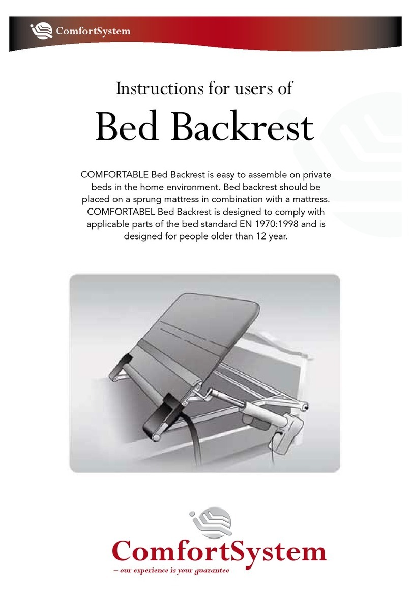 ComfortSystem Bed Backrest Bedienungsanleitung