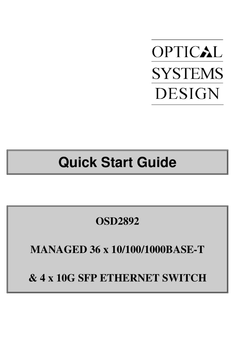 Optical Systems Design OSD2892 Bedienungsanleitung