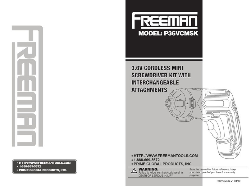 Freeman P36VCMSK Bedienungsanleitung Freeman P36VCMSK Bedienungsanleitung