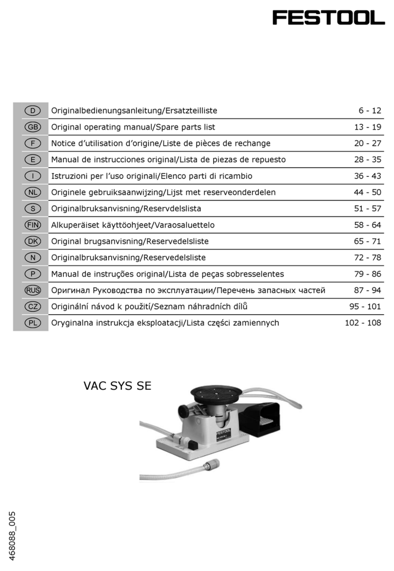 Festool VAC SYS SE Bedienungsanleitung