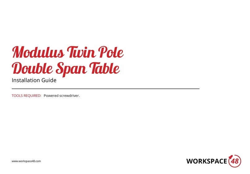 Workspace48 Modulus Twin Pole Double Span Table Bedienungsanleitung