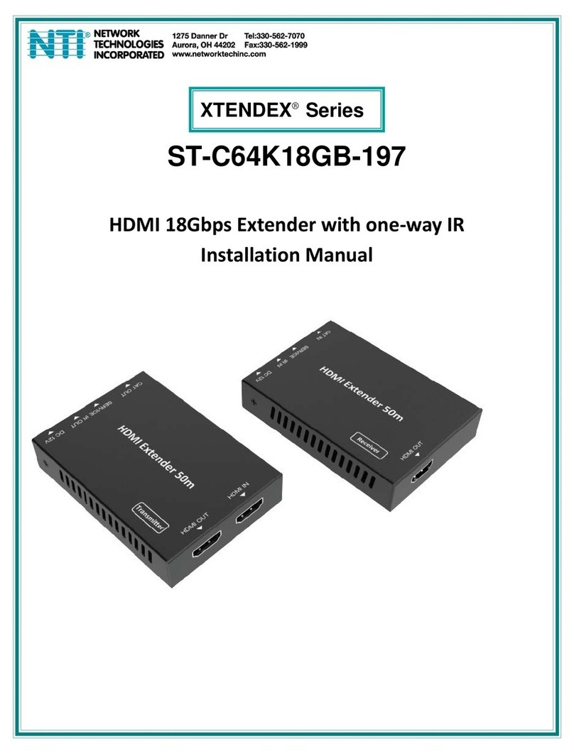 Network Technologies XTENDEX Series Bedienungsanleitung