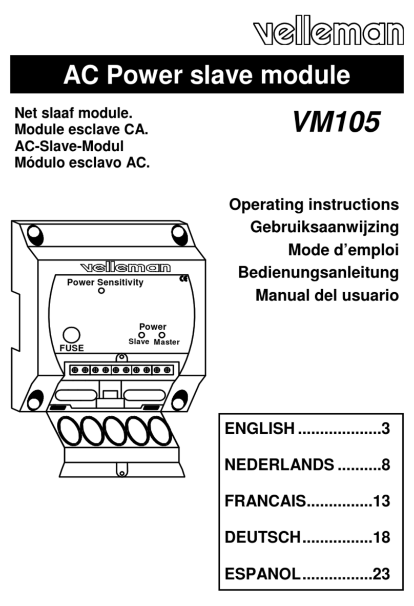 Velleman VM105 Bedienungsanleitung