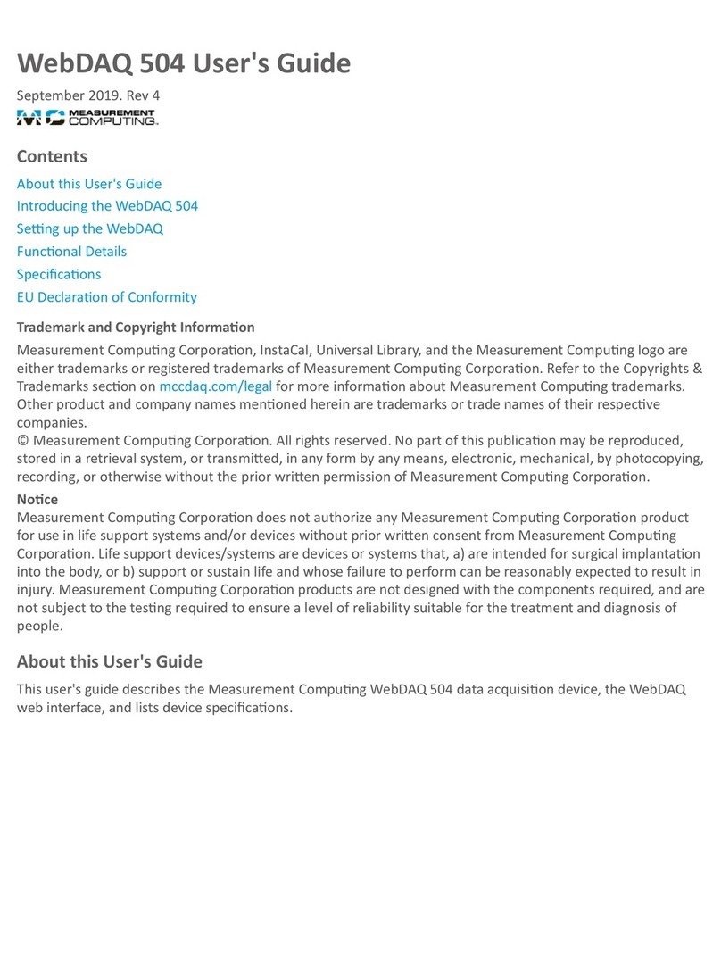 Measurement Computing WebDAQ 504 Bedienungsanleitung