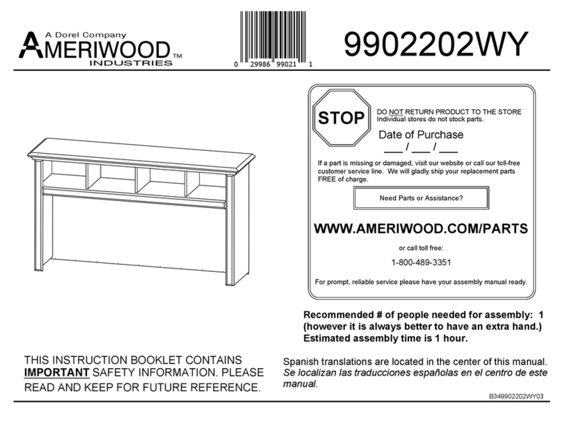 Dorel Ameriwood 9902202WY Bedienungsanleitung Dorel Ameriwood 9902202WY Bedienungsanleitung