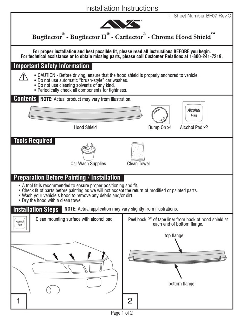 AVS Bugflector Bedienungsanleitung AVS Bugflector Bedienungsanleitung