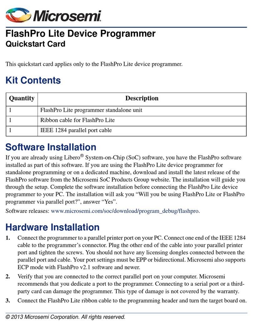 Microsemi FlashPro Lite Technisches Handbuch Microsemi FlashPro Lite Technisches Handbuch