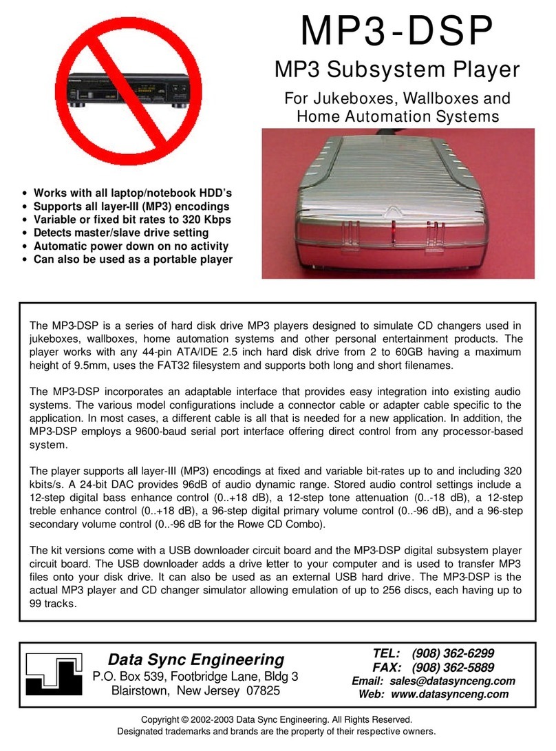 Data Sync Engineering MP3-DSP Bedienungsanleitung