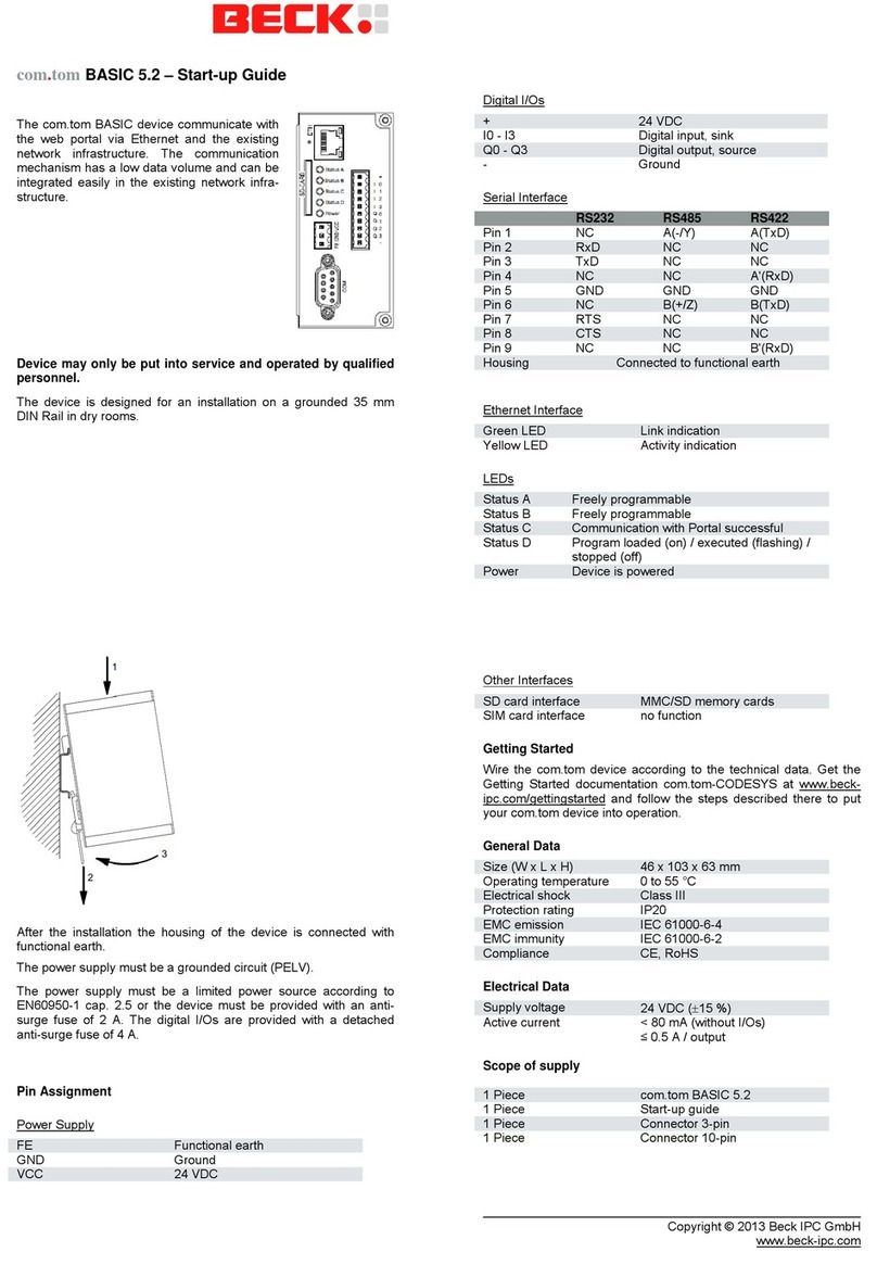 Beck com.tom BASIC 5.2 Benutzerhandbuch