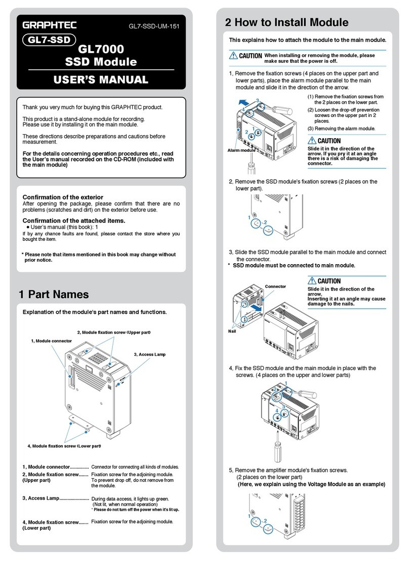 GRAPHTEC Data Platform GL7000 Bedienungsanleitung