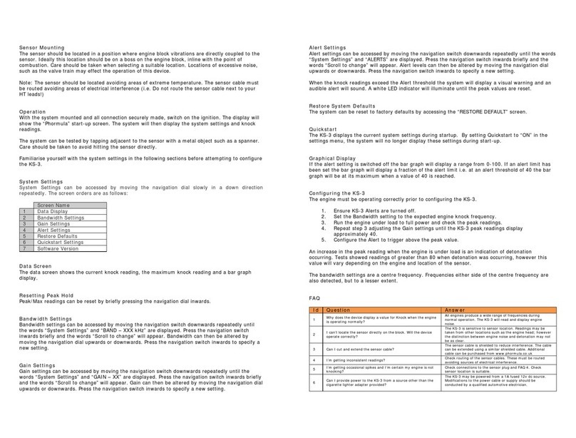 Phormula KS-3 Bedienungsanleitung