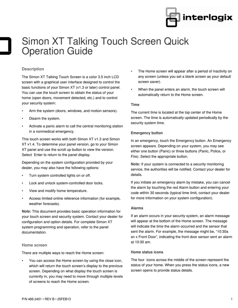 Interlogix Simon XT Benutzerhandbuch