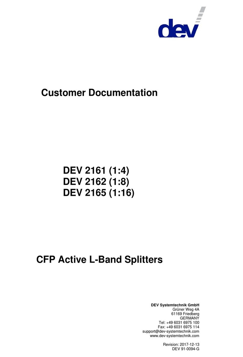 DEV DEV 2161 Bedienerhandbuch