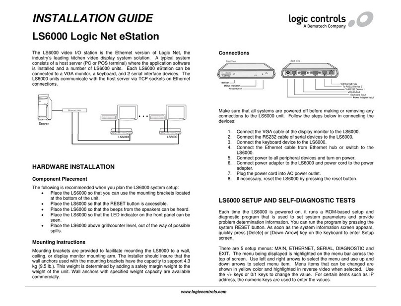 Logic Controls LS6000 Bedienungsanleitung