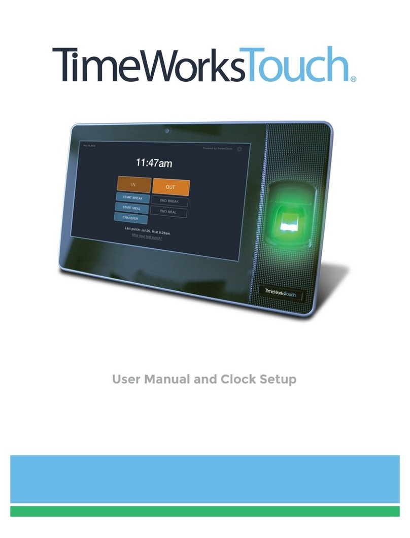 Swipeclock TimeWorksTouch Bedienungsanleitung