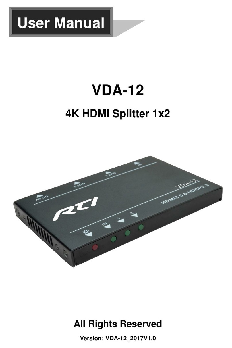 RTI VDA-12 Bedienungsanleitung RTI VDA-12 Bedienungsanleitung