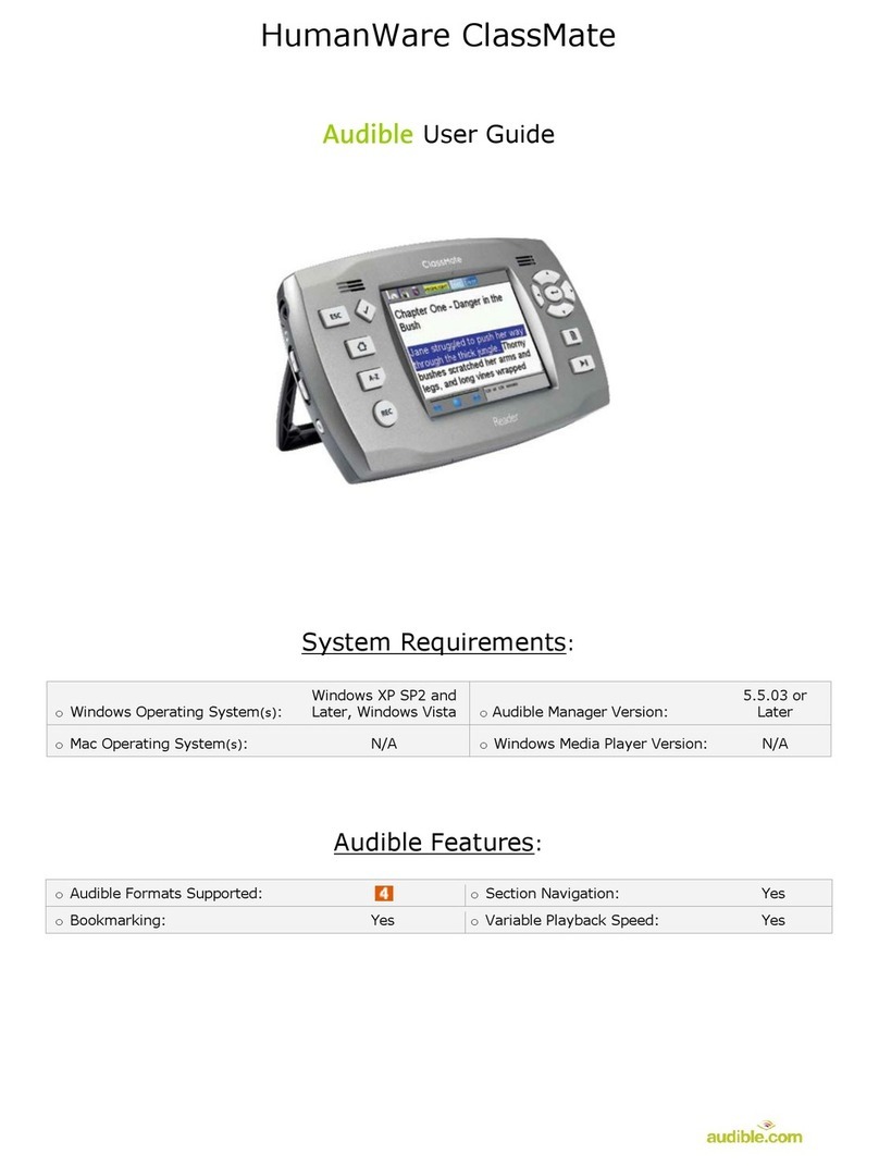 Humanware CLASSMATE Bedienungsanleitung