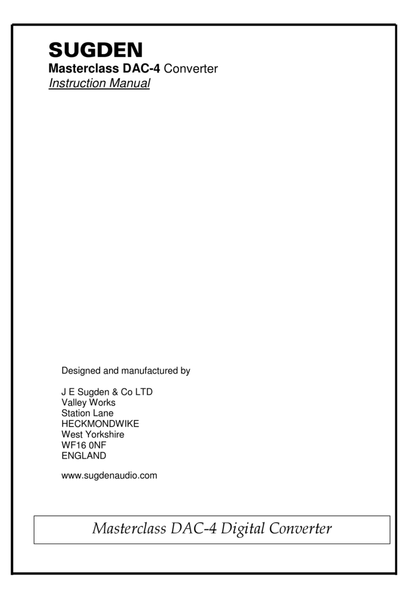 Sugden Masterclass DAC-4 Bedienungsanleitung