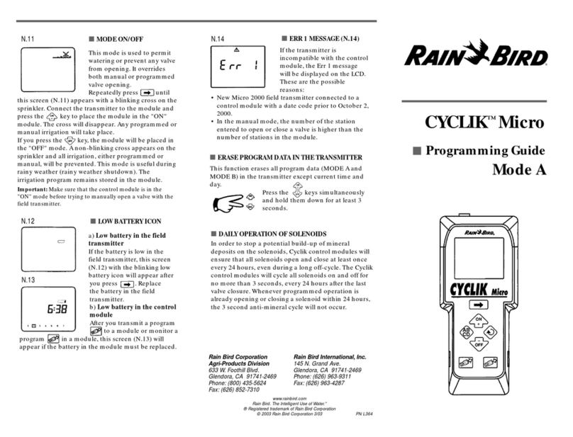 Rain Bird CYCLIK Micro Betriebsanleitung