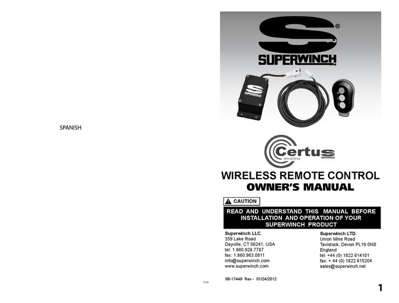Superwinch Certus Wireless Bedienungsanleitung