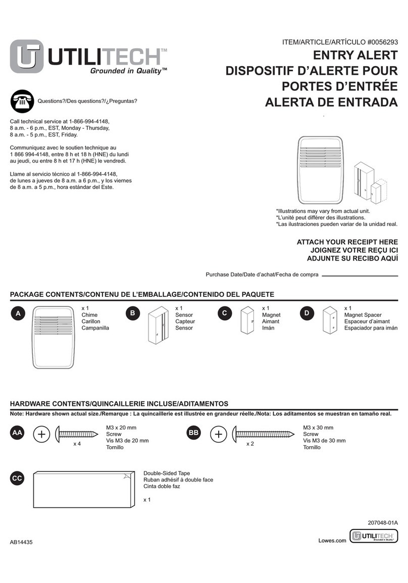 Utilitech 00526293 Bedienungsanleitung