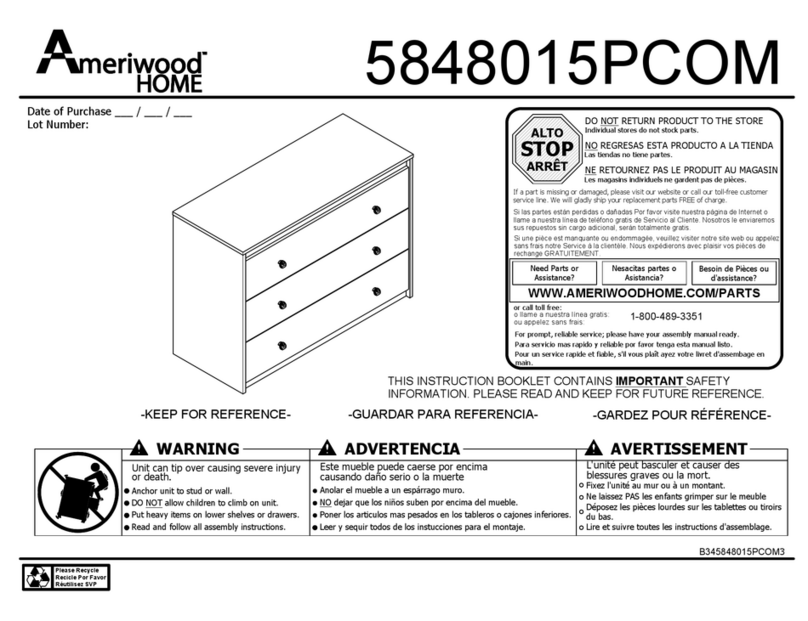 Ameriwood HOME 5848015PCOM Programmierhandbuch