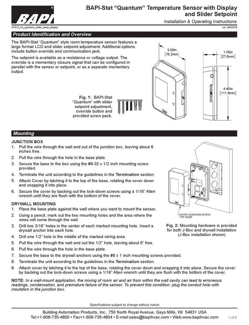 BAPI BAPI-Stat Quantum Series Handbuch