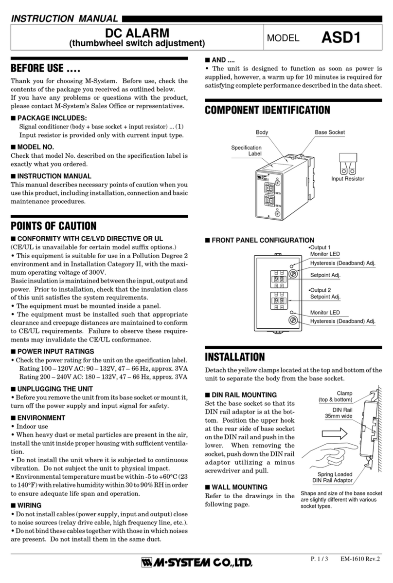 M-system ASD1 Bedienungsanleitung