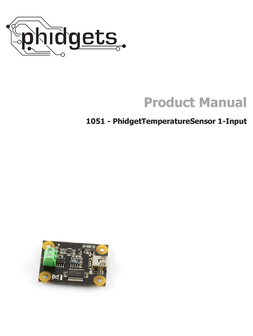 Phidgets PhidgetTemperatureSensor 1-Input Bedienungsanleitung