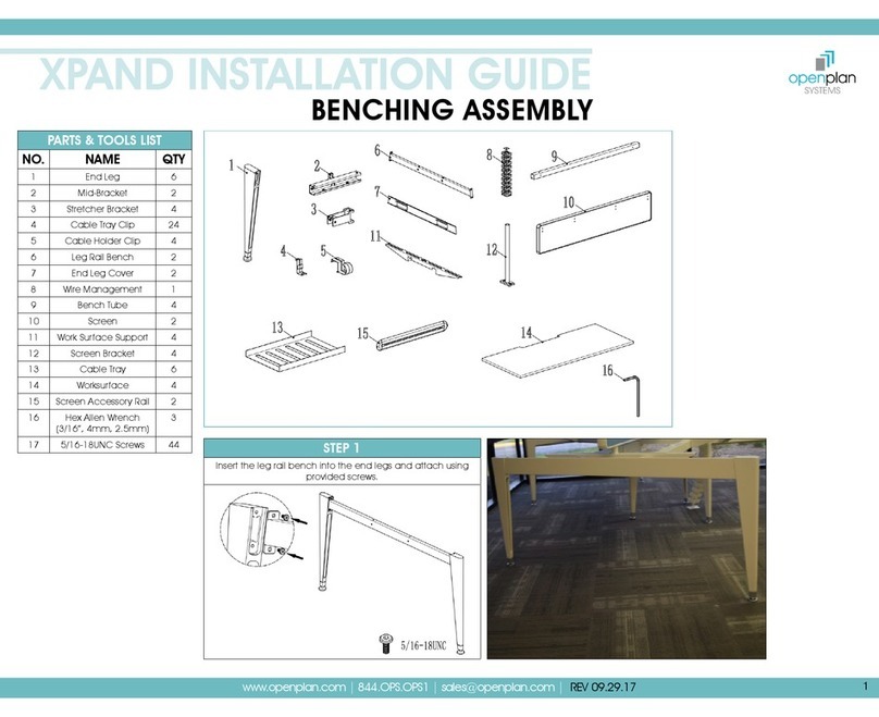 Openplan XPAND Bedienungsanleitung