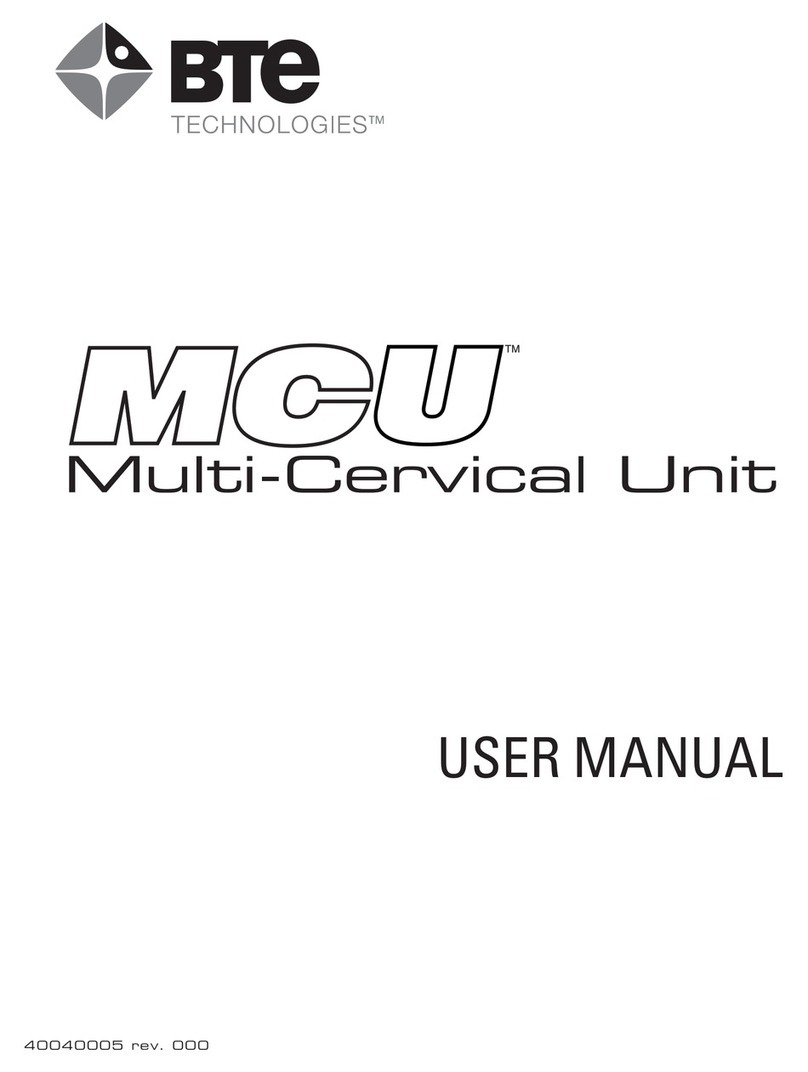 BTE Technologies Multi-Cervical Unit Bedienungsanleitung