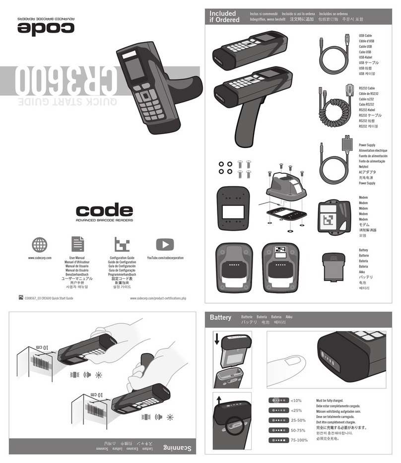 Code CR3600 Bedienungsanleitung