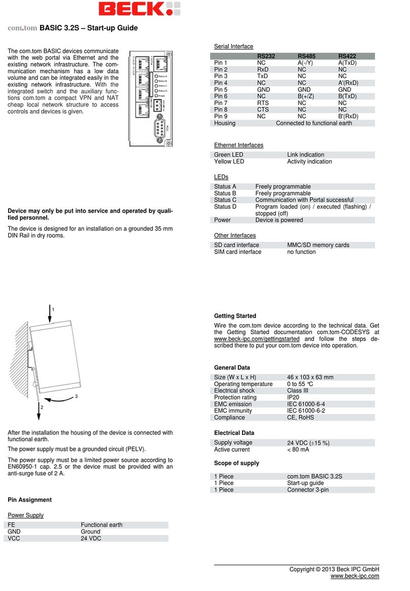 Beck com.tom BASIC 3.2S Benutzerhandbuch