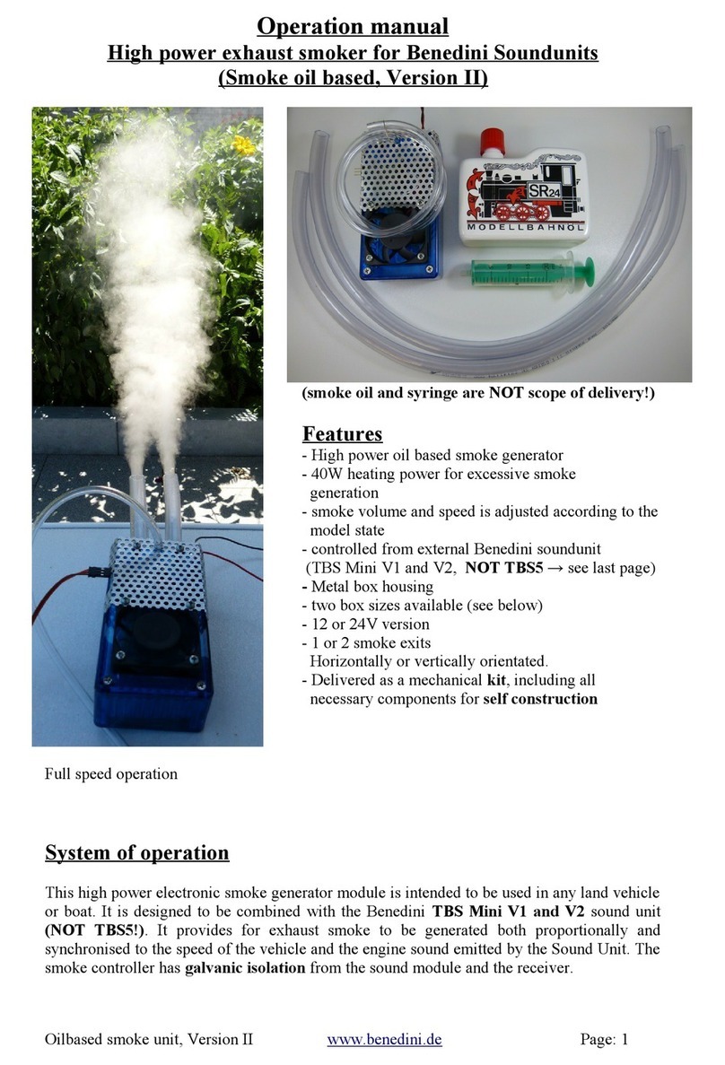 Benedini TBS Mini V2 Bedienungsanleitung