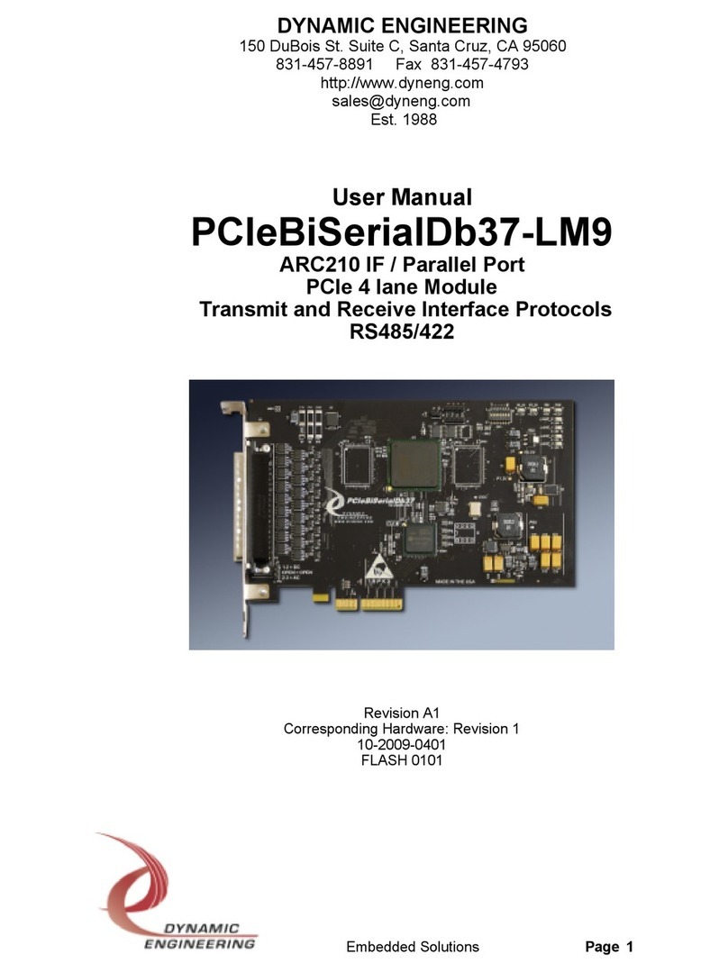 Dynamic Engineering PCIeBiSerialDb37-LM9 Bedienungsanleitung