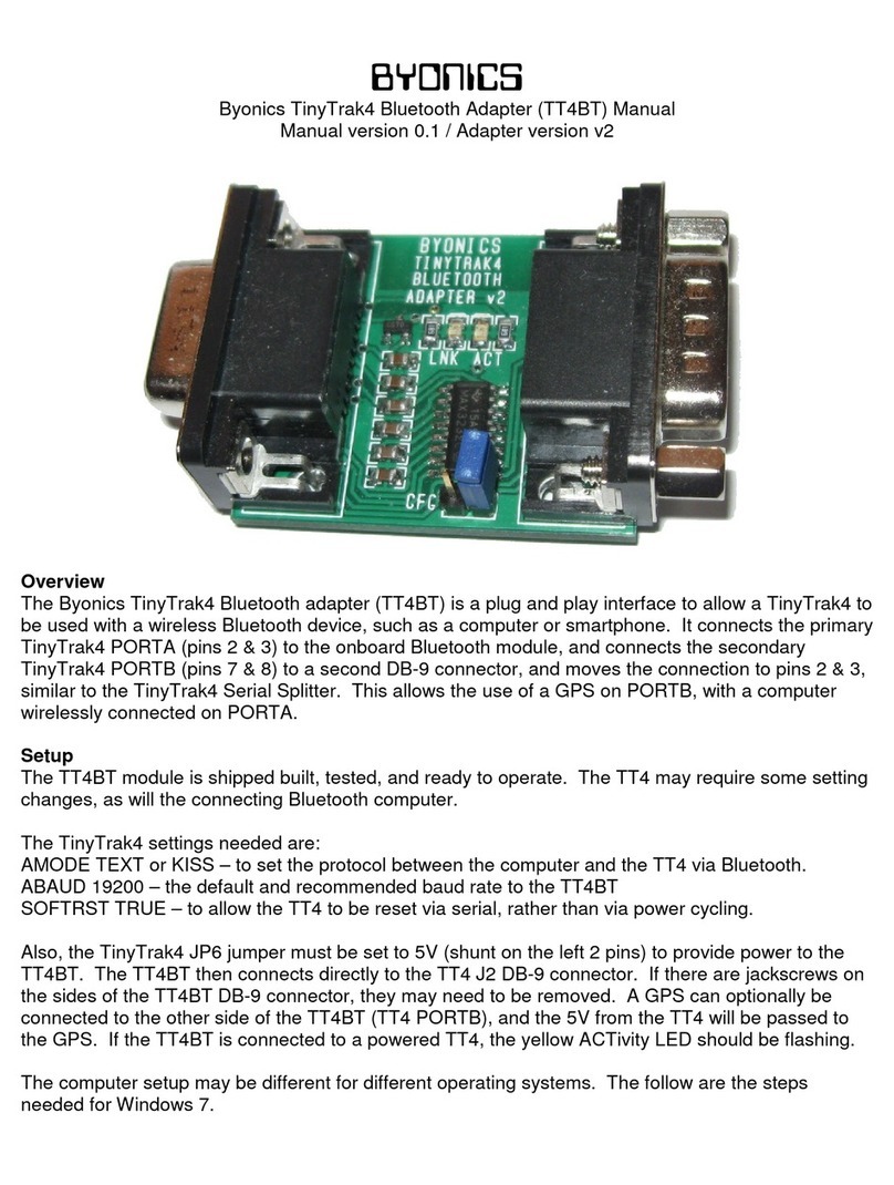 BYONICS TinyTrak4 Bedienungsanleitung